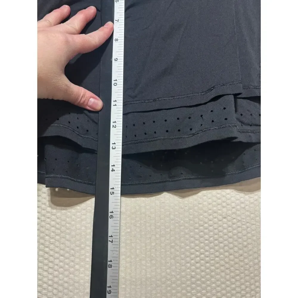 Athleta Skirt Skort Mini Womens Medium Black Tennis Golf Breathable Stretch